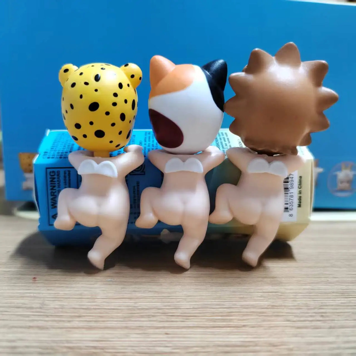 Cute animal series anime figure, 8cm collectible blind box action doll for car or phone decoration