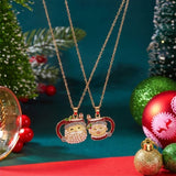 Christmas tea cup old couple pendant necklace for women by HSF Marketplace