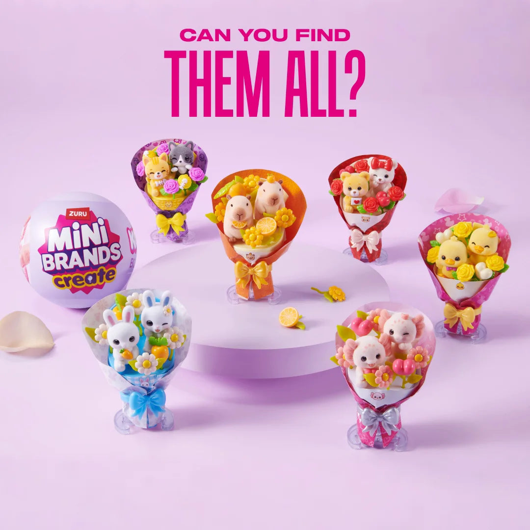 ZURU Fingertip collectible bouquet mini blind box surprise ball figurine table display ornament set