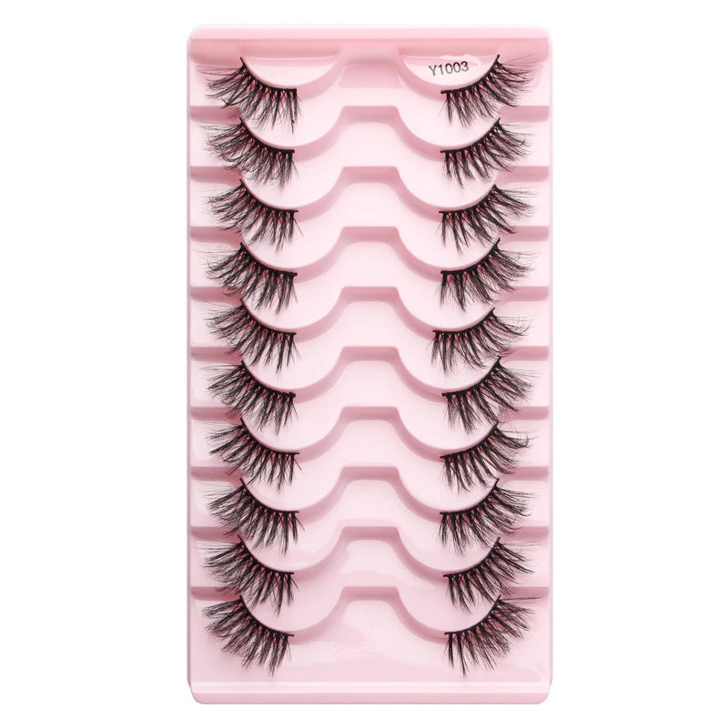 Half Eyelashes False Lashes 10-5 Pairs Cat Eye Eyelashes Eyelash Extension 3D Mink Half Lash Natural Makeup Faux Cils Maquiagem