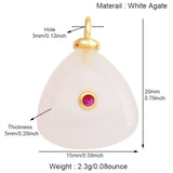 Jewelry charm pendant featuring jade agate, amethyst, amazonite, water grass, and lapis lazuli with 18K gold plating for necklaces.