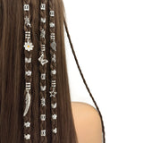 56-piece silver hair cuffs for styling braids and dreadlocks, HSF hair accessories set