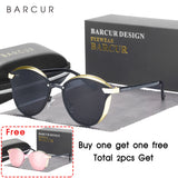 HSF Marketplace BARCUR Style polarized sunglasses for women, round cat-eye design with UV protection and stylish eyewear.