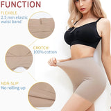 Women's high-waisted tummy control shaper shorts by HSF Marketplace, smooth shaping boyshorts underwear in black