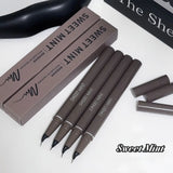 HSF curved quick-dry liquid eyeliner pen in black and brown with ultra-fine tip for lower eyelash makeup