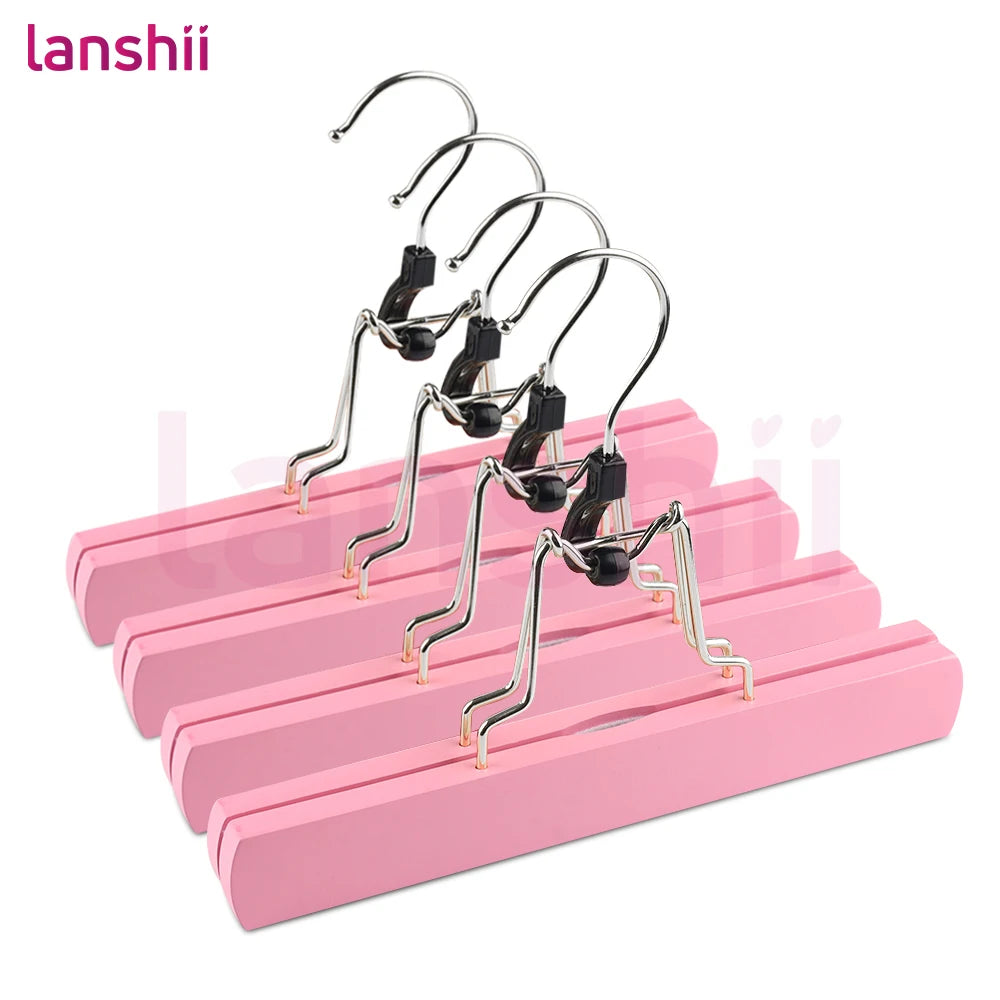 Lanshii Hair Extensions Hanger, 4PCS – Wooden Anti-Slip Rack for Wigs & Extensions, Ideal for Styling & Storage