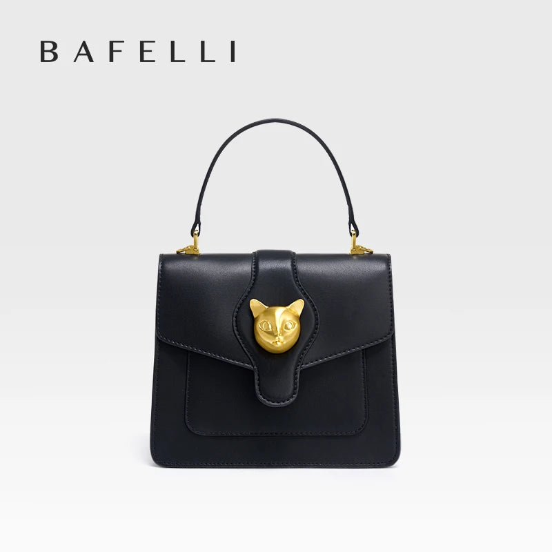 BAFELLI 2025 women's stylish leather shopper bag with lady design, shoulder and crossbody options, original brand purse by HSF Marketplace