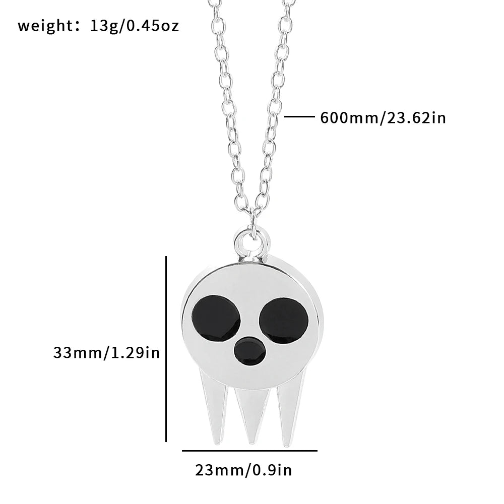 Comic Peripherals SOUL EATER Death the Kid skull necklace in horror style, collectible jewelry by HSF Marketplace.