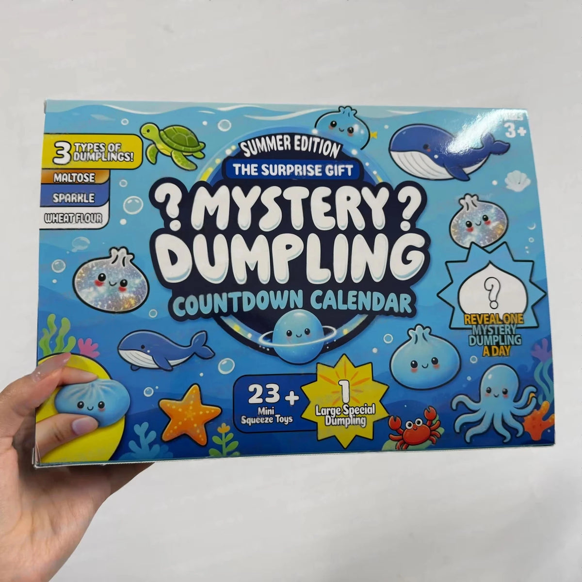 Dumpling Squishy Advent Calendar 2026 mystery blind box with random bao bun squeeze fidget toys