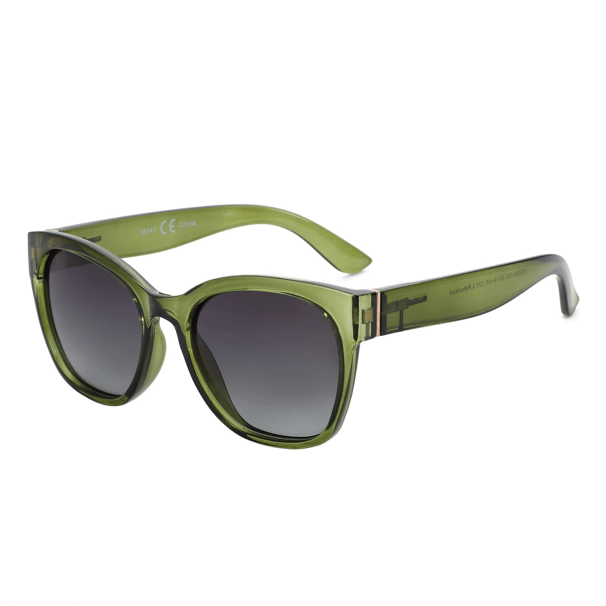 Women’s butterfly frame polarized sunglasses with thick design, UV400 protection, cat eye shape, HSF Marketplace fashion eyewear.