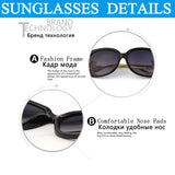 Women's oval retro sunglasses with gold fox design by HSF Marketplace