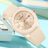 SANDA Quartz Watch for Women Waterproof Auto Date Week Elegant Luxury Ladies Wristwatch Waterproof Analog Women's Watches