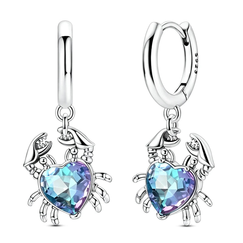 Hypoallergenic CZ zircon hoop earrings in 925 sterling silver by HSF Marketplace