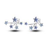 Orstarry S925 sterling silver 18k gold classic knot stud earrings for women, close-up view