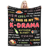 K-Drama plush blanket by HSF Marketplace, soft cozy design for comfort and style