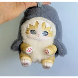 Mofusand cat vinyl plush blind box keyring, cute cartoon animal mini figure ornament for bags