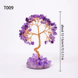 1PC Natural Crystal Tree Handmade Tree of Life Reiki Healing Mineral Specimen Home Decoration Gifts Souveni Drop Glue Resin Base