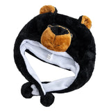 Women's HSF Marketplace plush 3D animal decorative winter hat with playful couple cap design