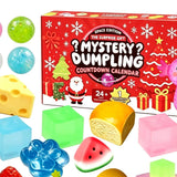 Christmas squishy advent calendar with 24 dumpling fidget toys in a surprise gift box by HSF Marketplace