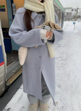 Korean-style women's woolen coat, soft warm outerwear in a stylish design by HSF Marketplace