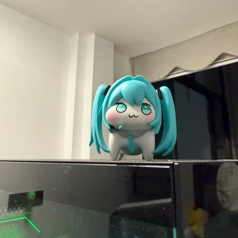 Doro Hatsune Miku Q Version PVC anime action figure, kawaii cartoon desktop decoration collectible doll