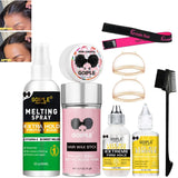 HSF Marketplace GOIPLE lace wig install and removal kit with melting spray, edge control wax brush, elastic band, and hair caps.