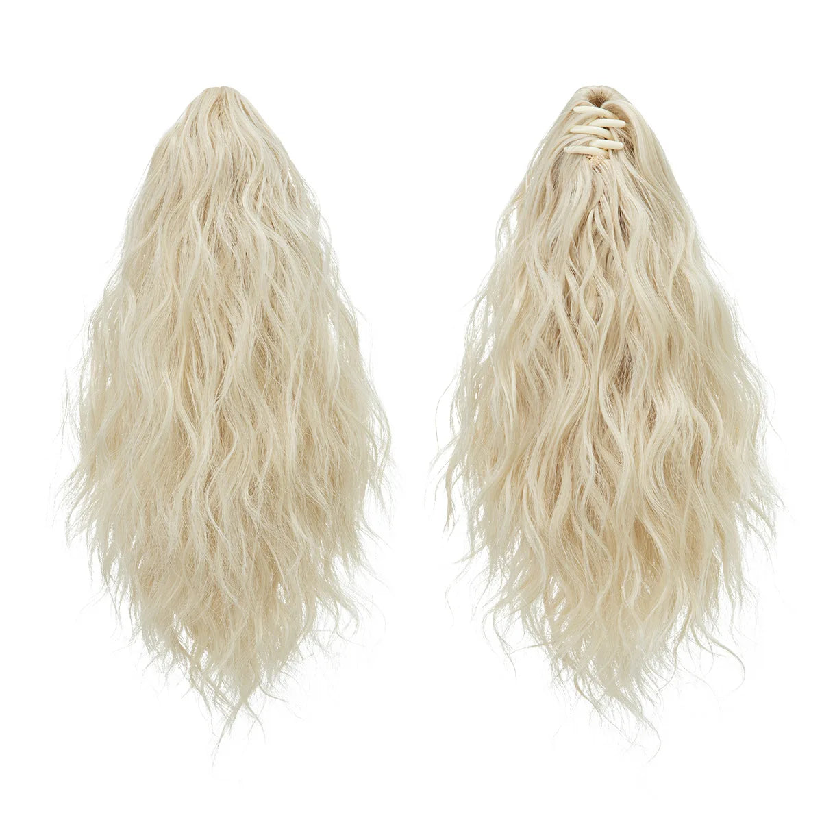 Curly clip-in ponytail extension with easy-wear design for everyday styling
