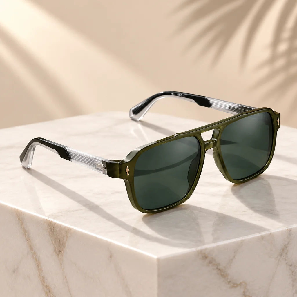 Vintage square sunglasses for men and women with UV400 protection, HSF Marketplace brand