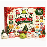 New Christmas Countdown Calendar Blind Box 24-Grid Squishy Fun Stress-Relieving Hole Squishy Fun