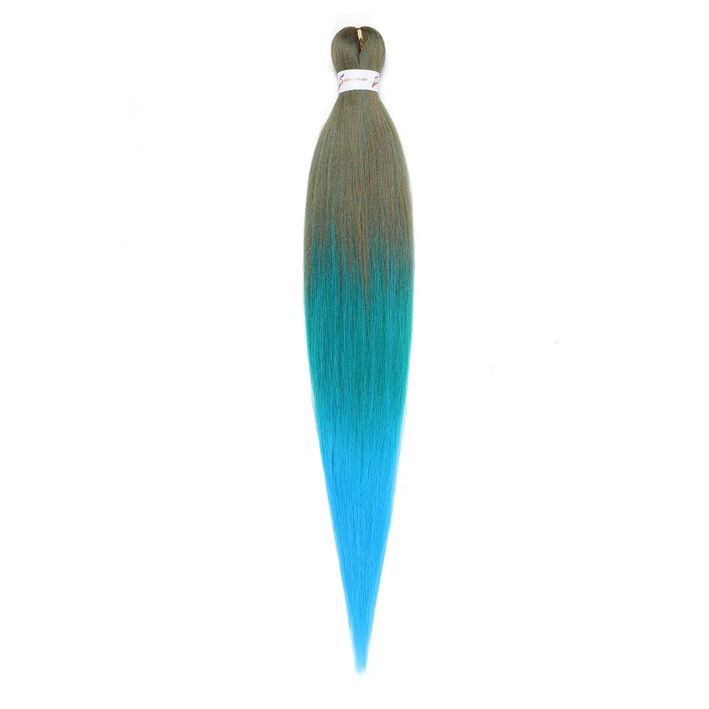 Pre-stretched Braids Hair Professional Itch Free Hot Water Setting Synthetic Fiber Ombre Yaki Texture Braid Hair Extensions