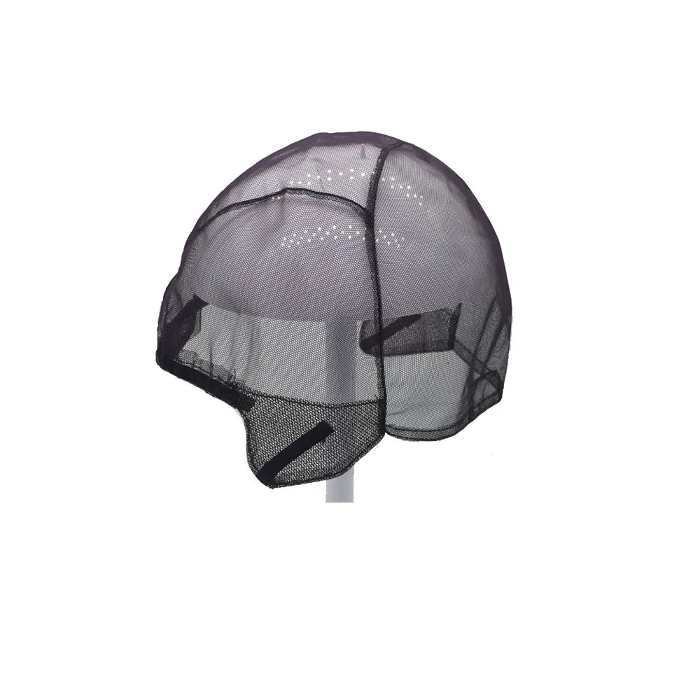 Five-pack purple breathable mesh wig caps for wig making by HSF Marketplace