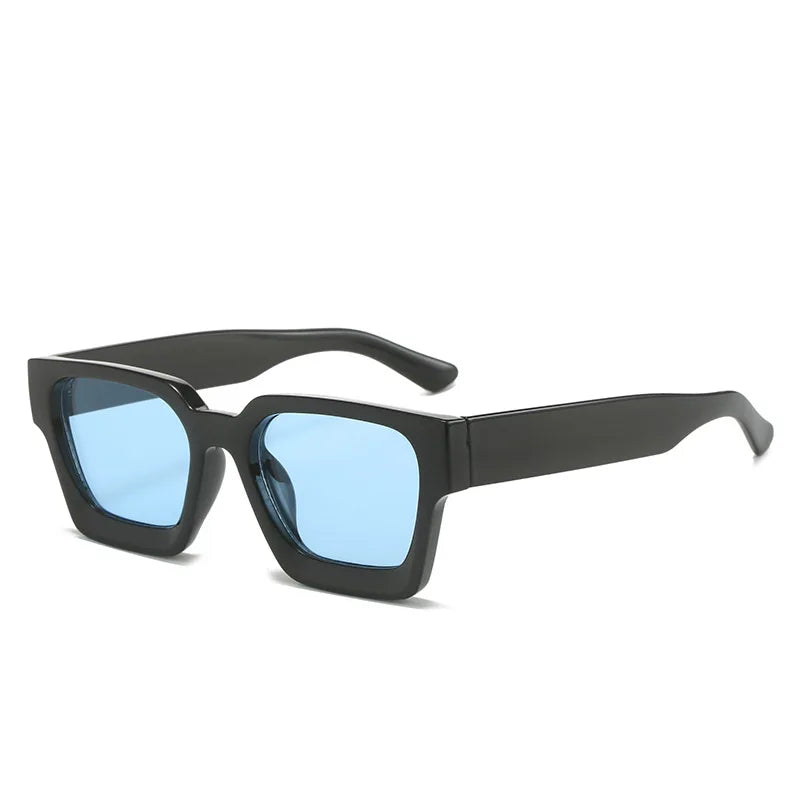 Luxury square women's sunglasses by HSF Marketplace with retro green design, UV400 protection, stylish for men and women.