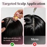 3Pcs Hair Care Set Spray Hair Comb Scalp Massager Shampoo Brush Hair Oil Applicator Bottle Scalp Massage Serum Apply Tool for Hair Growth Salon Styling