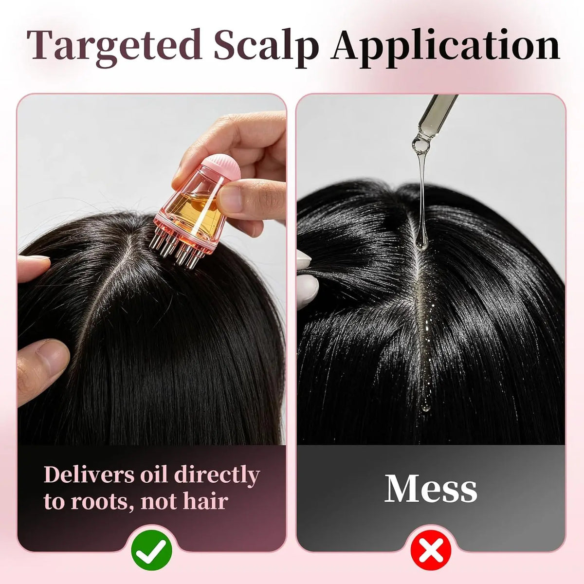 3Pcs Hair Care Set Spray Hair Comb Scalp Massager Shampoo Brush Hair Oil Applicator Bottle Scalp Massage Serum Apply Tool for Hair Growth Salon Styling