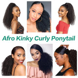 Afro Kinky Curly Drawstring Ponytail Human Hair 4B-4C Curly Drawstring Ponytail Extension Brazilian Virgin Hair For Black Women