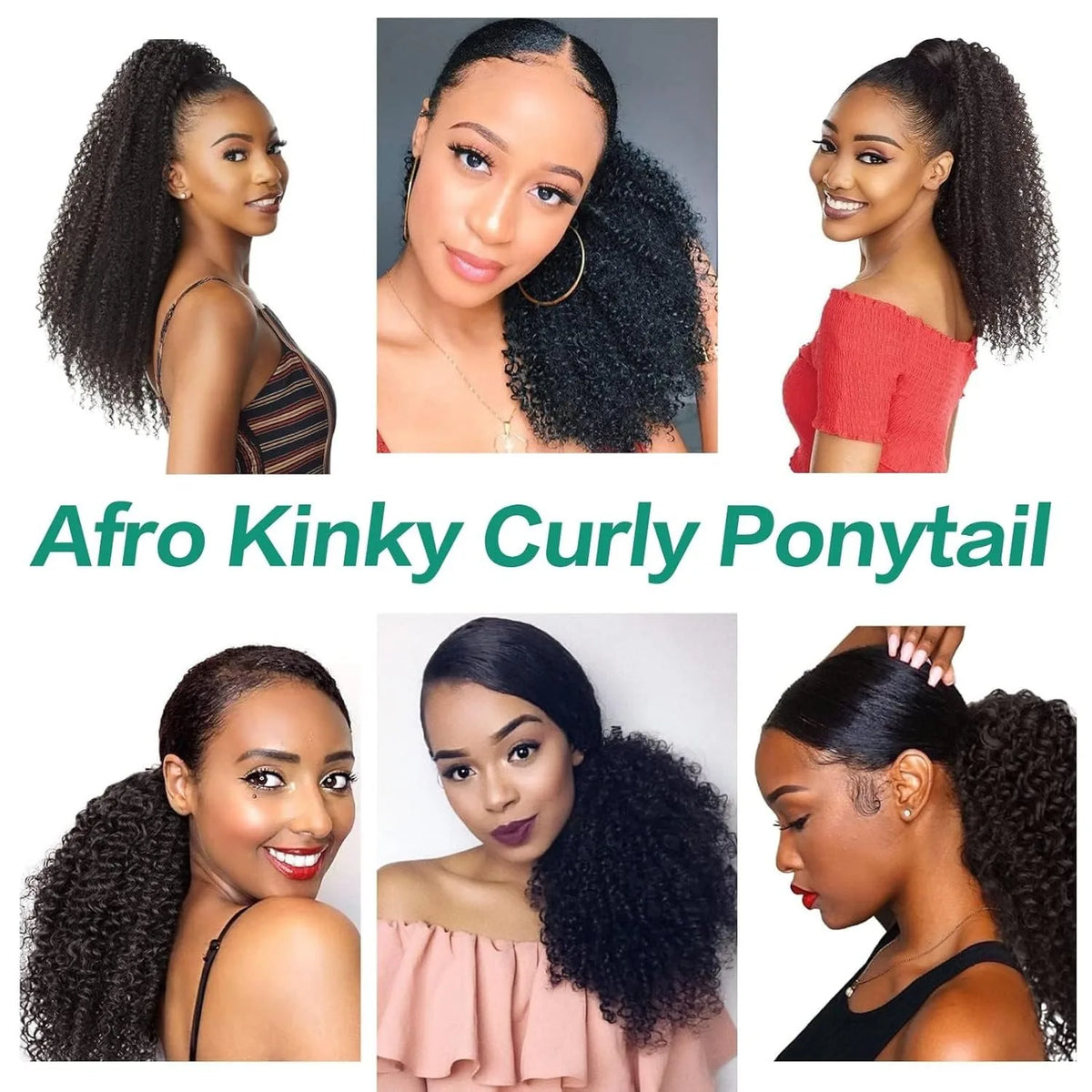 Afro Kinky Curly Drawstring Ponytail Human Hair 4B-4C Curly Drawstring Ponytail Extension Brazilian Virgin Hair For Black Women