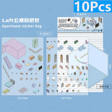 3D landscaping stickers for miniature scenes by HSF Marketplace, featuring detailed trees, plants, and garden elements