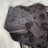 12A Long Ponytails Wrap Around natural color Human Hair Body Wave Clip in Hairpiece Blonde 8-30" for Women's Stylish Look