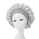 2-pack wide brim satin bonnets with elastic band for women by HSF Marketplace