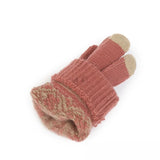HSF Marketplace warm knit hat, gloves, and scarf set for winter outdoor wear