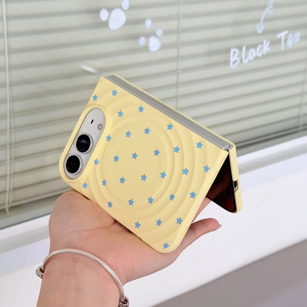 Dopamine Ripple Pattern iPhone duo case with built-in stand by HSF Marketplace