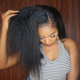 UNice Kinky Straight Thin Lace V Part Wig No or Minimal Leave Out Beginner Friendly 180