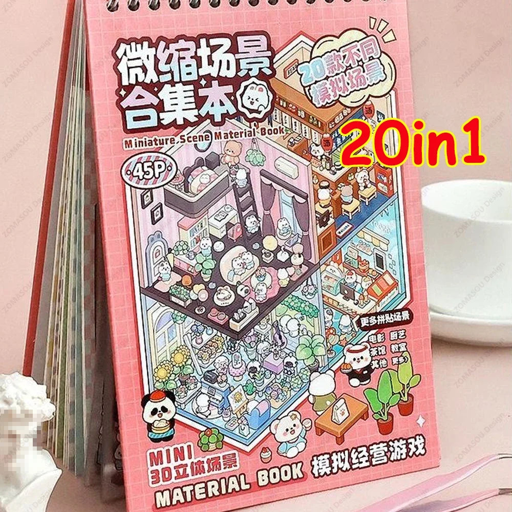20-piece 3D cartoon DIY landscape stickers for kids, HSF Marketplace sticker therapy set