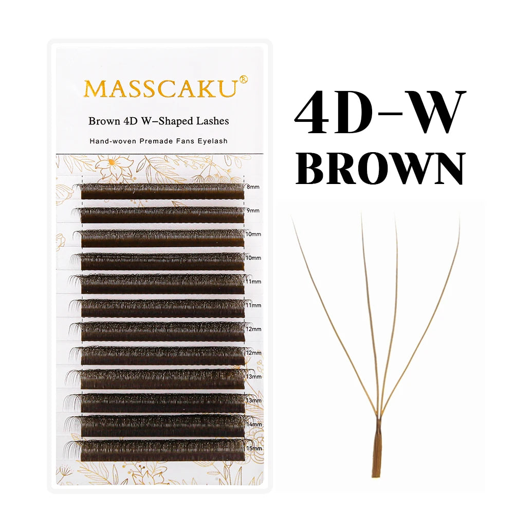 Premium 3D 4D 5D brown false eyelash extensions by HAIRSOFLY SHOPWinvalid?
