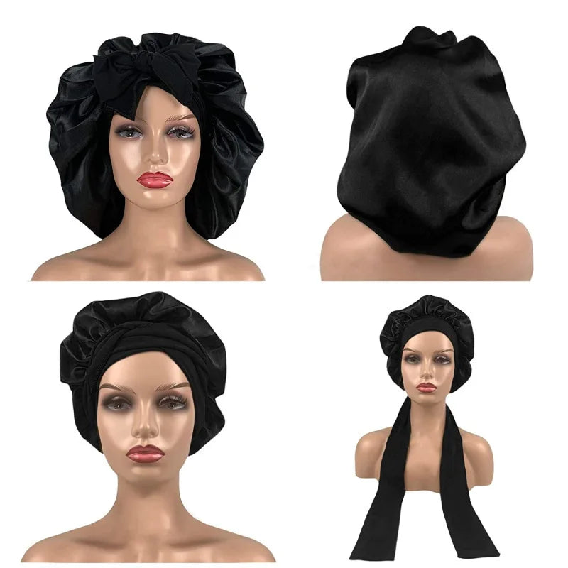 Satin sleeping cap for women, HSF Marketplace hair care bonnet nightcap for overnight hair protection
