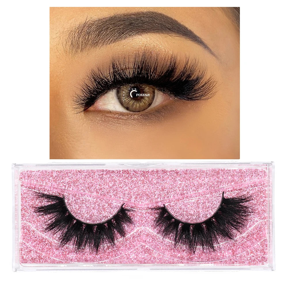 Dropshipping 3D Mink Eye Lashes Fluffy Volume Eyelash Extension Natural Wispy Full Strip Mink False Eyelashes Bulk Lash Makeup
