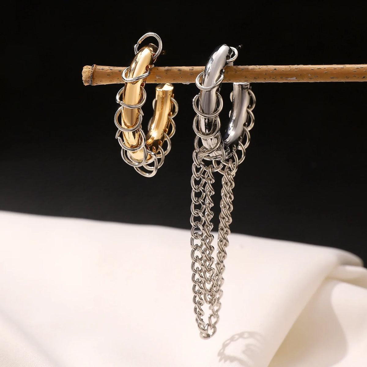 European and American exaggerated long fringe earrings for women, personality jewelry accessories