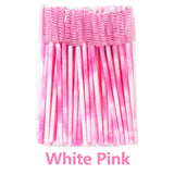 50-piece HSF Marketplace eyelash brush set for lash extensions and makeup, disposable mascara wands in assorted colors
