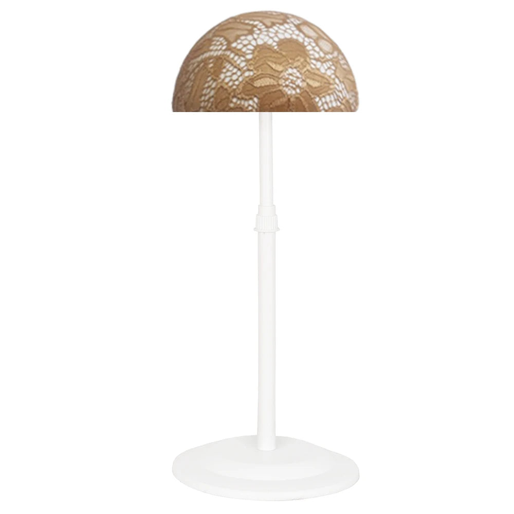 1PC Wig Stand Adjustable Height Portable Wig Holder Stands Non-Slip Wig Head Holders Sturdy Plastic Wig Head Stand