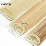 Invisible clip-in real human hair extensions, 5-piece pack with mini clips, Remy hair, 12-18 inch lengths